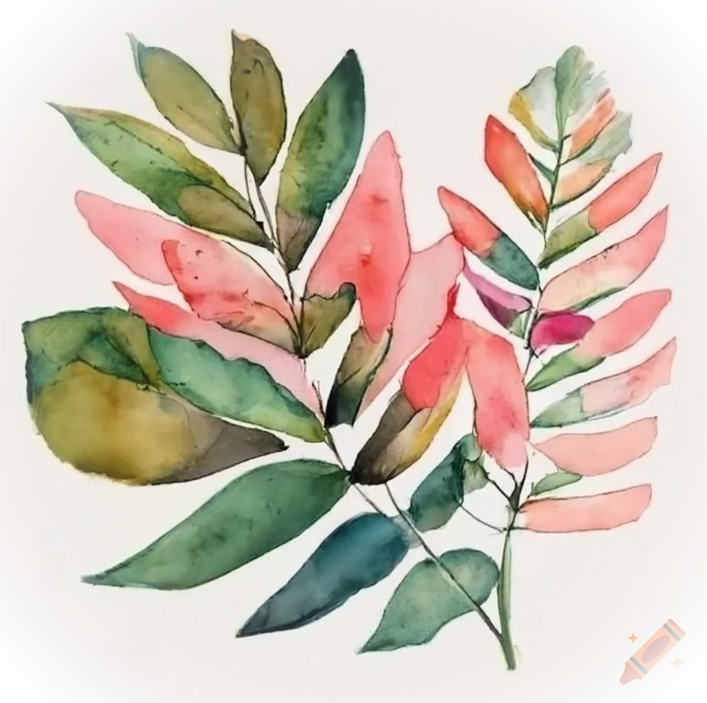 Foliage watercolor pattern