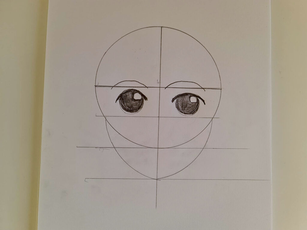 dessiner les yeux sur un visage manga