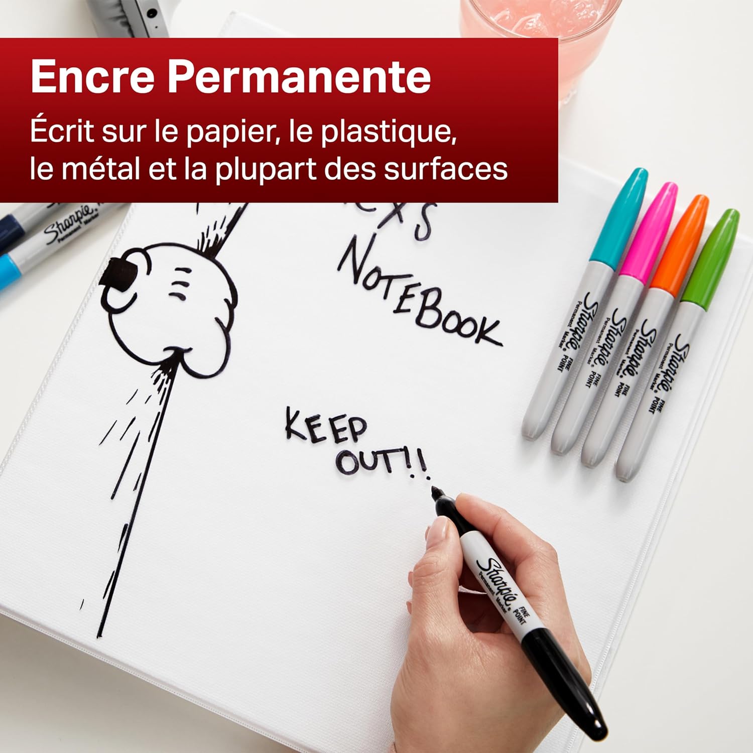 Marqueurs Indélébiles Shuttle Art 24 Couleurs - Pointe Fine - Pour Plastique, Verre, Bois