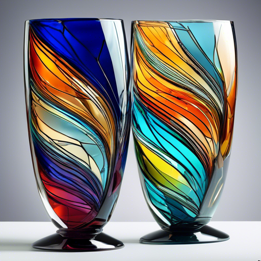 Vases peinture sur verre