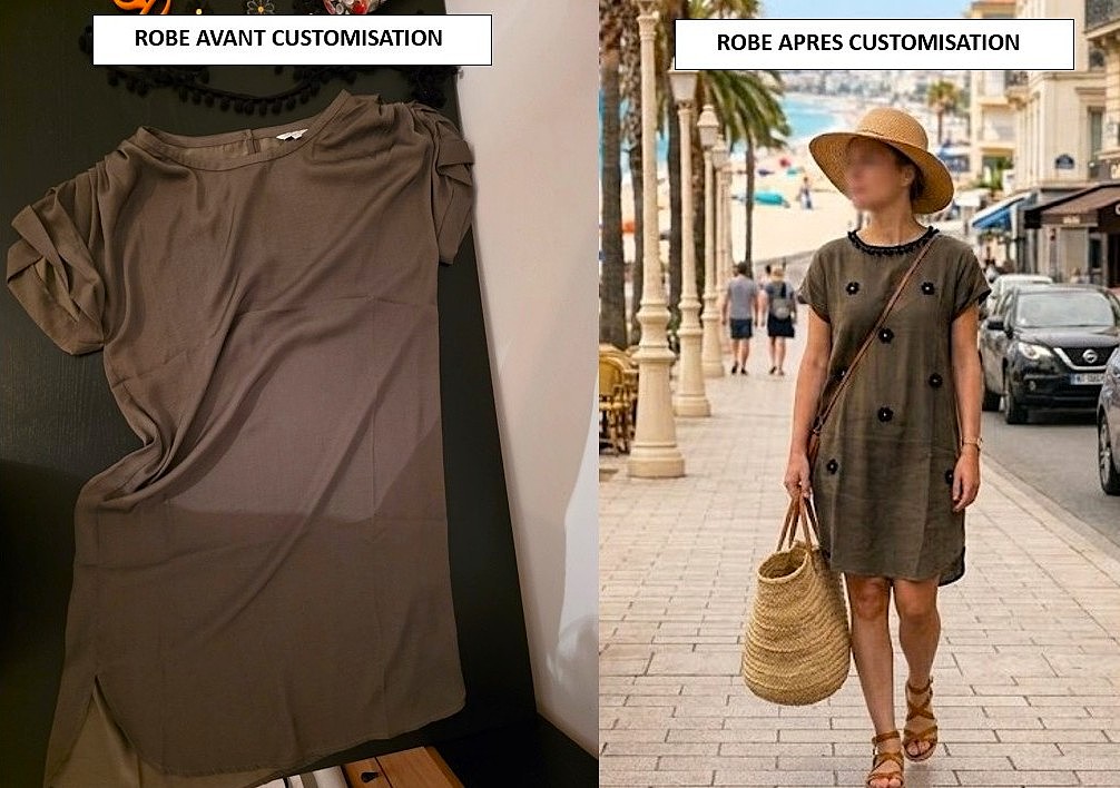 Mon tuto pour customiser une robe simple