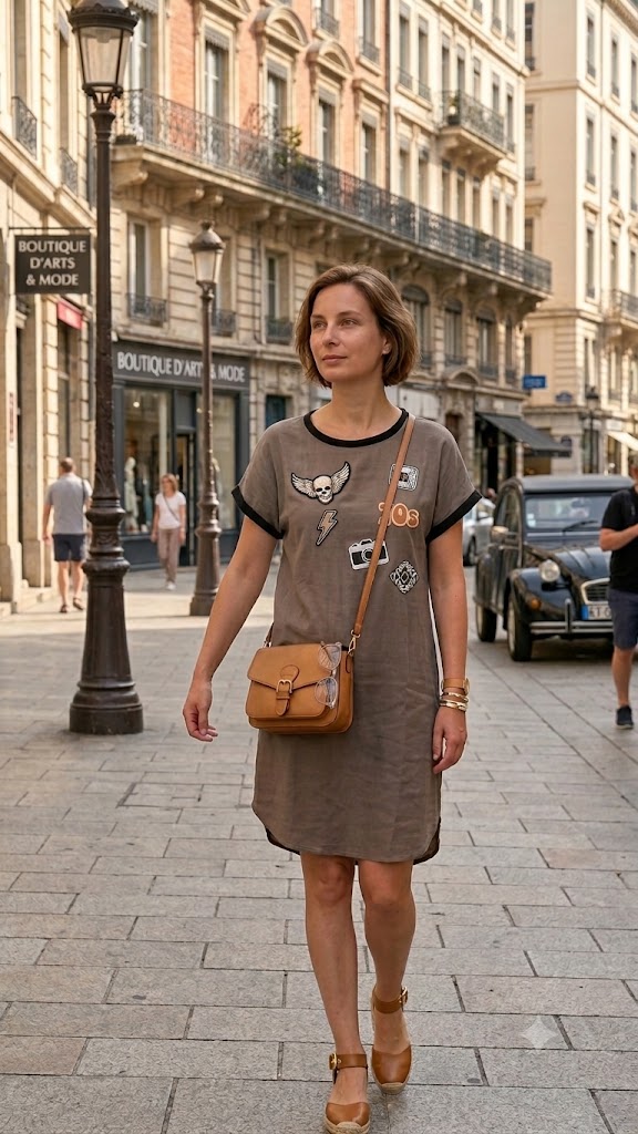 Robe customisée style rock